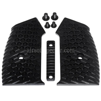 5KU Changeable Complete Modular Pistol Grip Set (Knurly) For M4 M16 Series GBB Rifles Airsoft Black