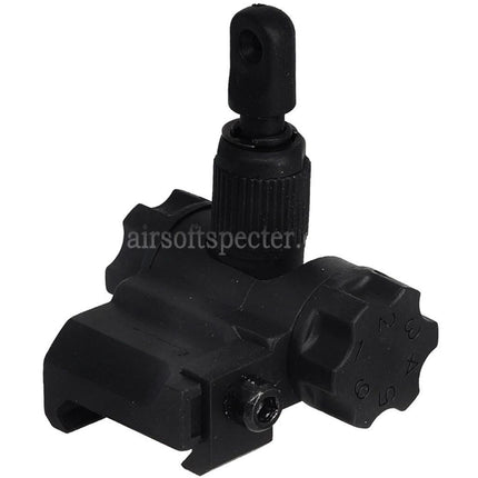 AIRSOFT SPECTER Plastic SCAR Rear Sight For 20mm Picatinny Rail Rifles