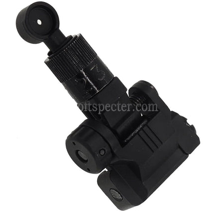 AIRSOFT SPECTER Metal Alloy KAC Style Micro Rear Sight For 20mm Picatinny Rail Rifles