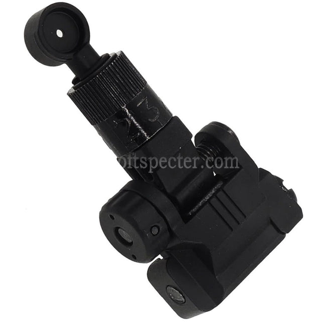 AIRSOFT SPECTER Metal Alloy KAC Style Micro Rear Sight For 20mm Picatinny Rail Rifles