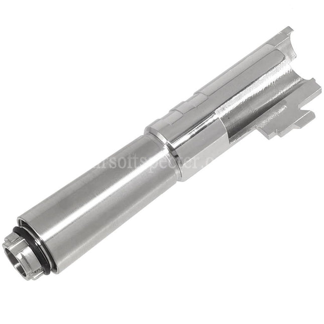 5KU Stainless Steel Comp Ready Outer Barrel Suitable For Tokyo Marui Hi-Capa 4.3 Series GBB Pistols Airsoft Silver