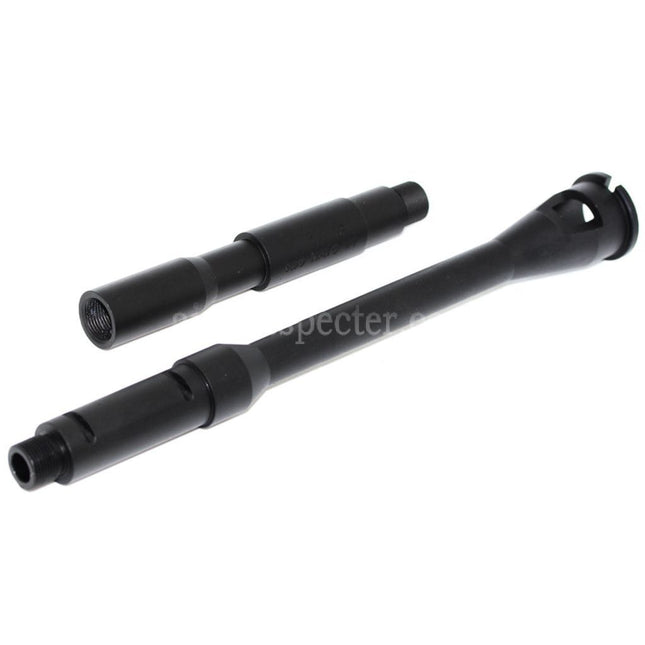 5KU 14.5 Aluminium M4A1 Outer Barrel -14mm CCW Counter-Clockwise Thread For WA M4 M16 Series GBB Rifles Airsoft Black