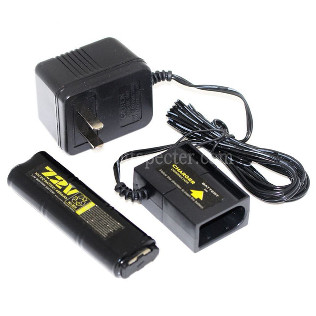 WELL 7.2V 450mAh Ni-MH Battery and 110v US Plug Charger For Vz61 Scorpion / MP7 / MAC10 / R2 / R4 AEG Airsoft