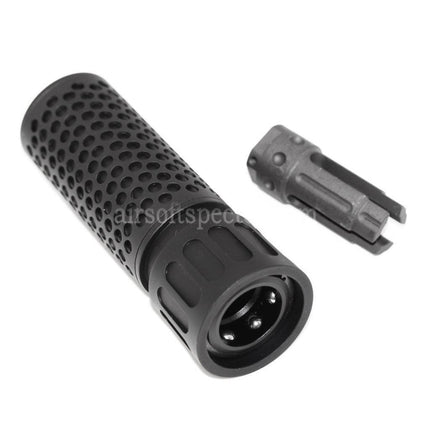 5KU 125mm 5 Inches KAC Style QDC/CQB Suppressor Silencer with Flash Hider For -14mm CCW Counter-Clockwise Thread Barrel Rifles Airsoft