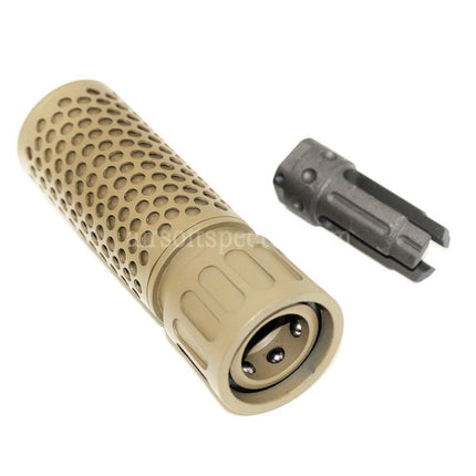5KU 125mm 5 Inches KAC Style QDC/CQB Suppressor Silencer with Flash Hider For -14mm CCW Counter-Clockwise Thread Barrel Rifles Airsoft