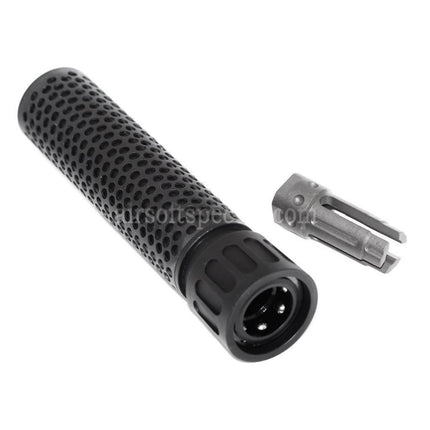 5KU 179mm 7 pouces KAC Style QDC/CQB Suppresseur Silencieux avec Cache-Flamme Pour Fusils Airsoft à Filetage -14mm CCW Anti-Horaire