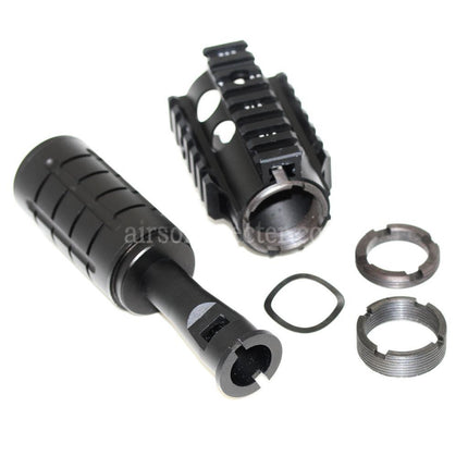 5KU Mini Patriot Front Kit Handguard Rail System For WA M4 M16 Series GBB Rifles Airsoft Black