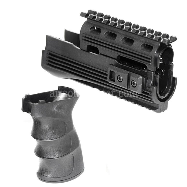 CYMA Upper Lower Handguard Rail System Pistol Grip Set For AK47 Series AEG Rifles Airsoft
