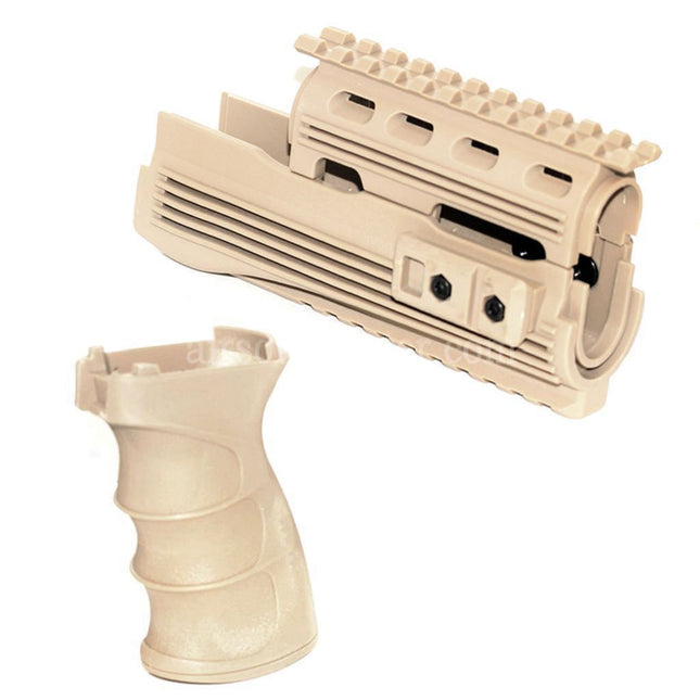 CYMA Upper Lower Handguard Rail System Pistol Grip Set For AK47 Series AEG Rifles Airsoft