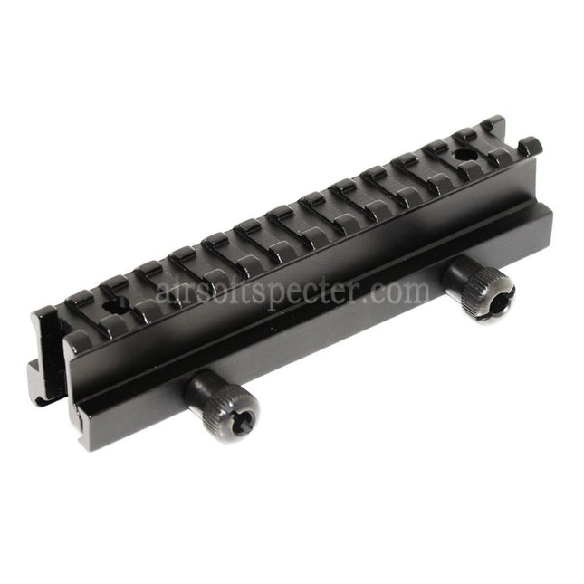 AIRSOFT SPECTER 20mm 14-Slots 0.8 Inch See Through Mini Riser Mount For 20mm Rail System Black