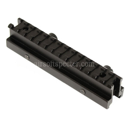 AIRSOFT SPECTER 20mm 14-Slots 0.8 Inch See Through Mini Riser Mount For 20mm Rail System Black
