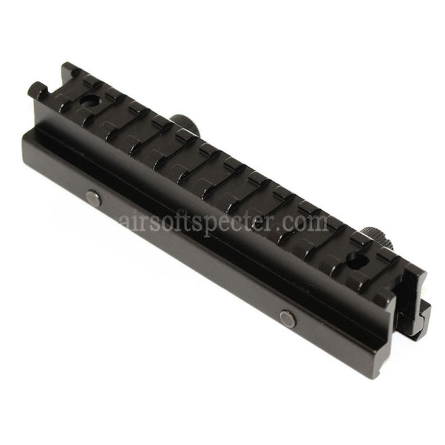 AIRSOFT SPECTER 20mm 14-Slots 0.8 Inch See Through Mini Riser Mount For 20mm Rail System Black
