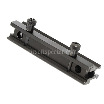 AIRSOFT SPECTER 20mm 14-Slots 0.8 Inch See Through Mini Riser Mount For 20mm Rail System Black