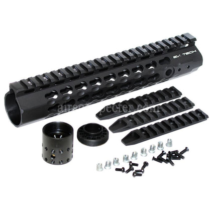 APS 260mm 10 Inches Evolution Tech Keymod Handguard Rail System For M4 M16 Series AEG Rifles Airsoft Black