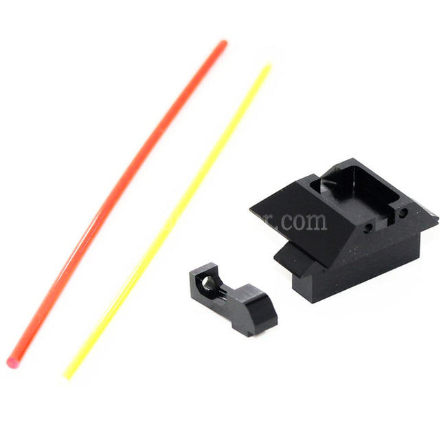 PPS Fiber Optic Front Rear Sight For Tokyo Marui G17 Series Pistols Airsoft