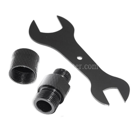 AIRSOFT SPECTER Barrel Silencer Compensator Adapter (+11mm To -14mm) with Wrench For WE GBB / DOUBLE BELL / KSC M9 Series Pistols