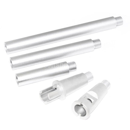 AIRSOFT SPECTER Canon Externe en Aluminium M4A1 4 Segments Métal - Filetage Anti-Horaire 14mm CCW Pour Fusils AEG Série M4 M16 (18,125 Pouces) GBBR (17,25 Pouces)