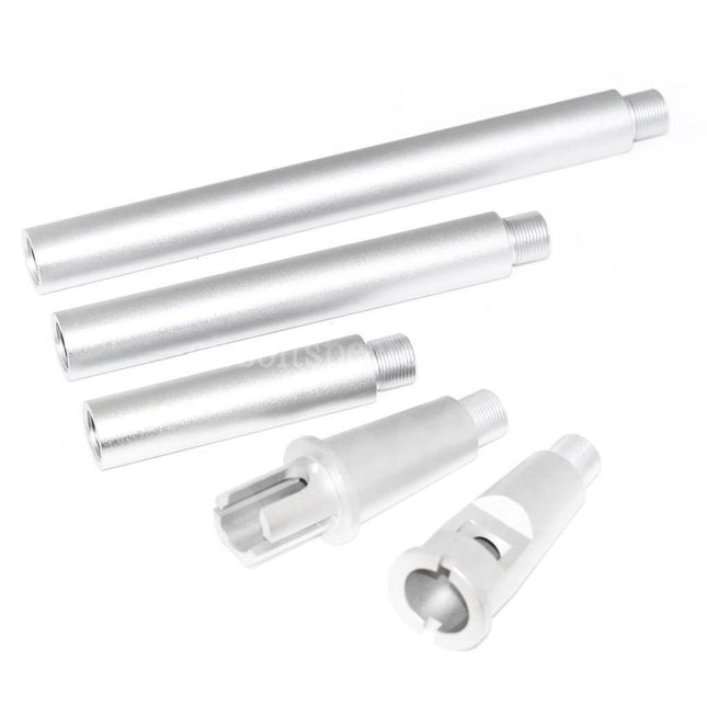 AIRSOFT SPECTER Canon Externe en Aluminium M4A1 4 Segments Métal - Filetage Anti-Horaire 14mm CCW Pour Fusils AEG Série M4 M16 (18,125 Pouces) GBBR (17,25 Pouces)