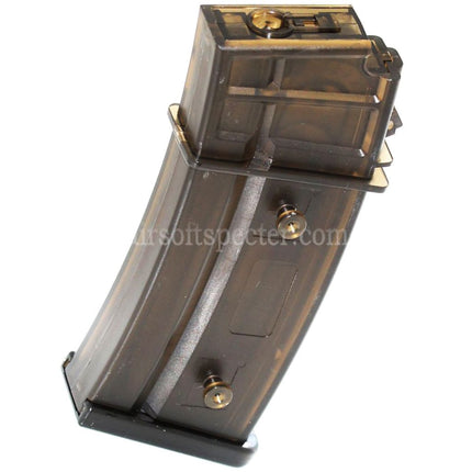 CYMA 130rd Mid-Cap Magazine For G36 Series AEG Rifles Airsoft Translucent Brown