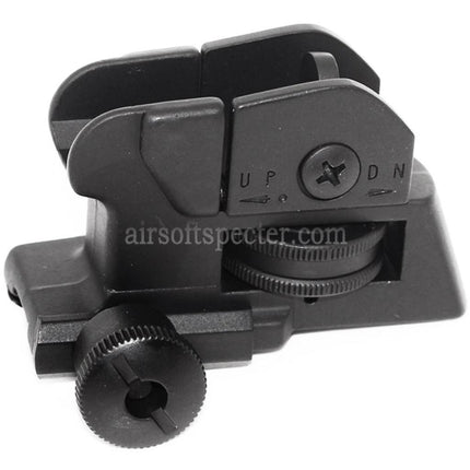 E&C QD Design Tactical CQB Dual Apertures Rear Sight For 20mm Rail System