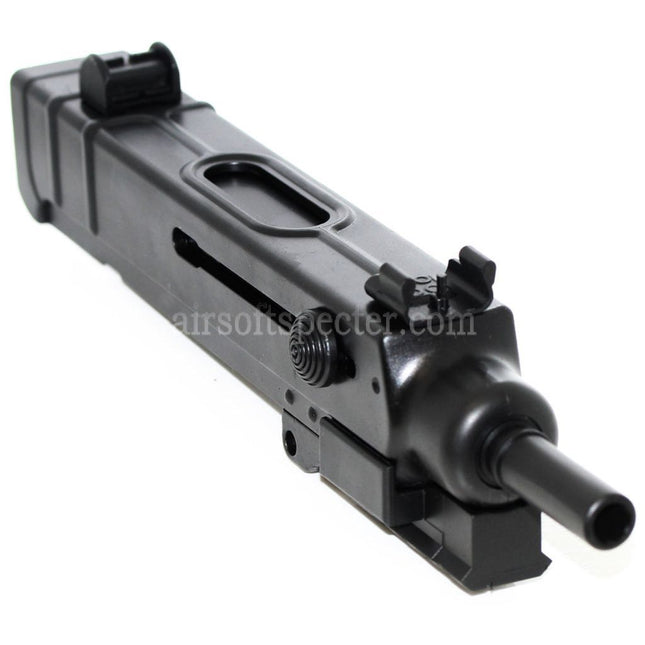 Cadre de récepteur supérieur AIRSOFT SPECTER avec canon externe et rail 4 fentes pour carabines WELL R2 Jing Gong JG Tokyo Marui VZ61 Scorpion AEP AEG