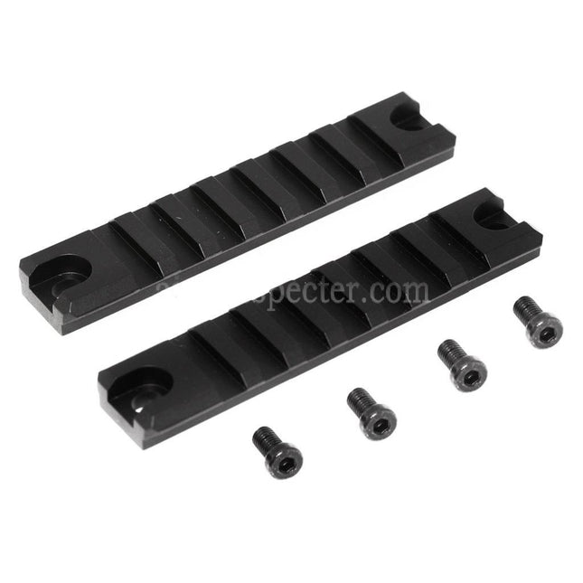 Golden Eagle 2pcs 98mm R4 7-Slots 20mm Rail for JG Jing Gong CYMA Golden Eagle Tokyo Marui G36 Series AEG Rifles Airsoft Black