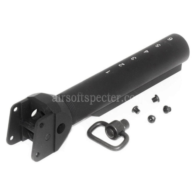 APS Quick Release M4 Stock Adaptor Buffer Tube & QD Sling Swivel For APS ASK AK Series AEG Rifles Airsoft Black
