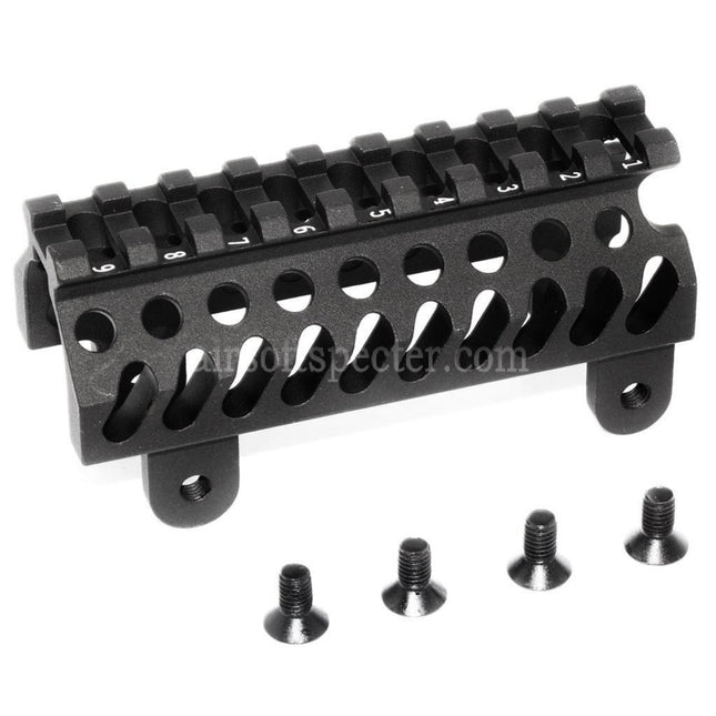 5KU Aluminum B19 Style 20mm Upper Handguard Rail System For AK-Series AEG GBB Rifles Airsoft Black