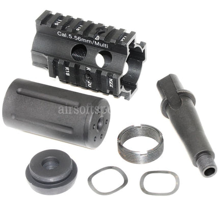 5KU Fighting Cat Front Kit Handguard Rail System For M4 M16 Series AEG Rifles Airsoft Black
