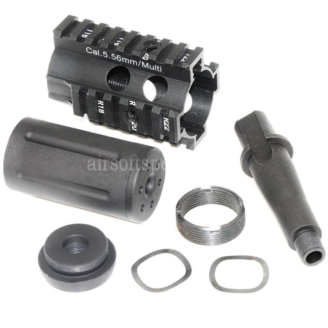 5KU Fighting Cat Front Kit Handguard Rail System For M4 M16 Series AEG Rifles Airsoft Black