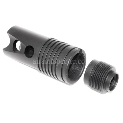 CYMA Cache Flammes Strike pour Répliques d'Airsoft Noires avec Filetage Antihoraire CCW de -14mm