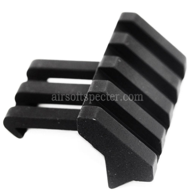 Support de rail Picatinny noir APS PER Phantom 4 fentes déporté à 45 degrés 20 mm