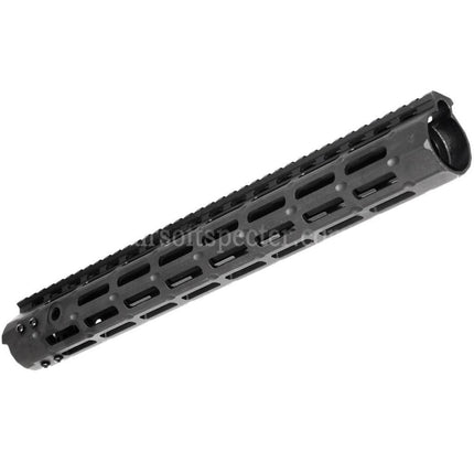 APS CNC 15 Inches Evolution Tech 5.0 M-LOK Handguard Rail System For APS CYMA G&P JG Tokyo Marui M4 M16 Series AEG Rifles Airsoft Black