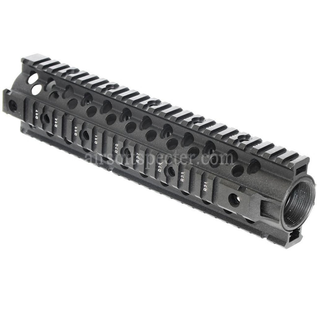 CYMA CNC Aluminum 255mm 10 Inches Free Float RIS Handguard Rail System For M4 M16 Series AEG Rifles Airsoft Black