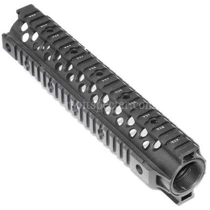 CYMA CNC Aluminium 255mm 10 Pouces Garde-main RIS Flottant Libre Pour Répliques AEG M4 M16 Airsoft Noir