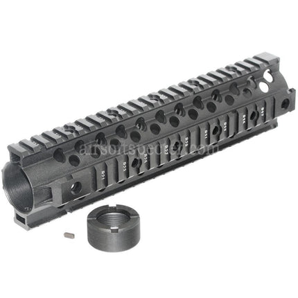 CYMA CNC Aluminium 255mm 10 Pouces Garde-main RIS Flottant Libre Pour Répliques AEG M4 M16 Airsoft Noir
