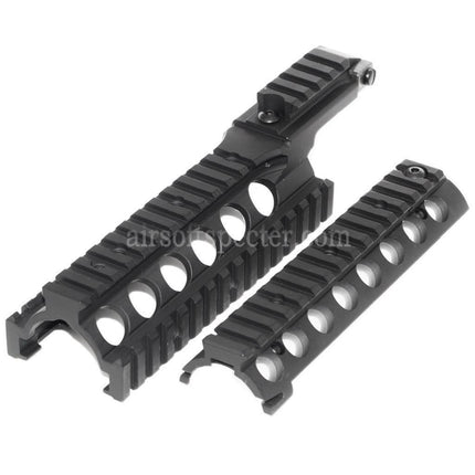 CYMA CNC Aluminum 210mm RAS Handguard Rail System with Rail Cover For Tokyo Marui M4 M16 Series AEG / WA M4 M16 Series GBB Rifles Airsoft Black