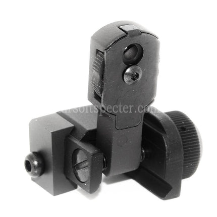 AIRSOFT SPECTER MAD BUIS Style Flip-Up Rear Sight For Standard 20mm RIS RAS Rail