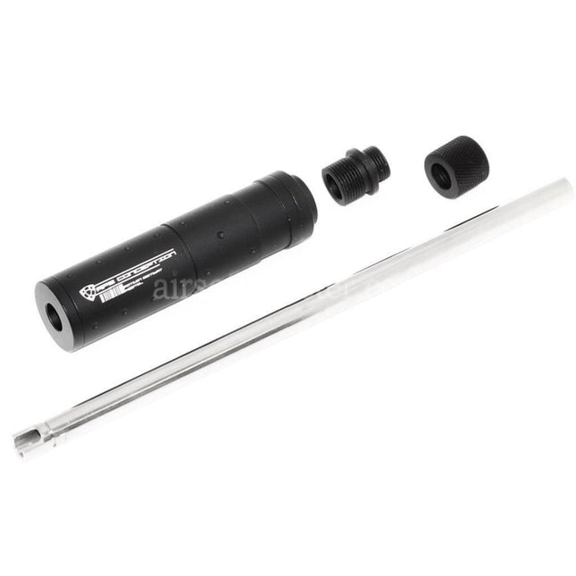APS 6.03mm 190mm Power Up Extended Inner Barrel and Silencer with Adapter (-12mm CCW To -14mm CCW) For ACP601 Black Hornet Series GBB Pistols Airsoft