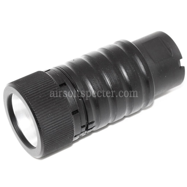 CYMA Adjustable Sound Amplifying Design AK74 Flash Hider For -14mm CCW Counter-Clockwise Thread Barrel Rifles Airsoft Black