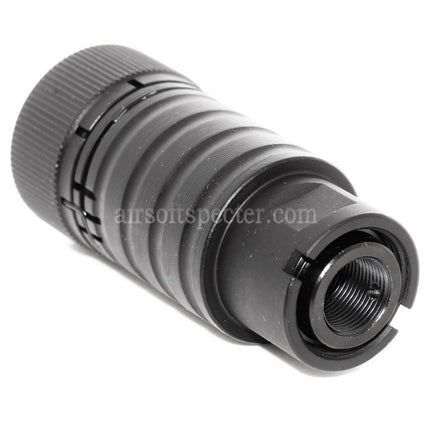 CYMA Adjustable Sound Amplifying Design AK74 Flash Hider For -14mm CCW Counter-Clockwise Thread Barrel Rifles Airsoft Black