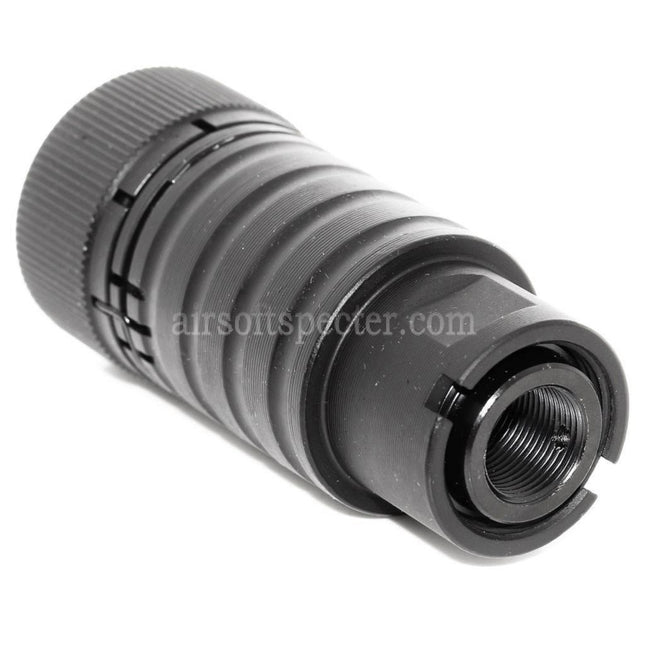 CYMA Adjustable Sound Amplifying Design AK74 Flash Hider For -14mm CCW Counter-Clockwise Thread Barrel Rifles Airsoft Black