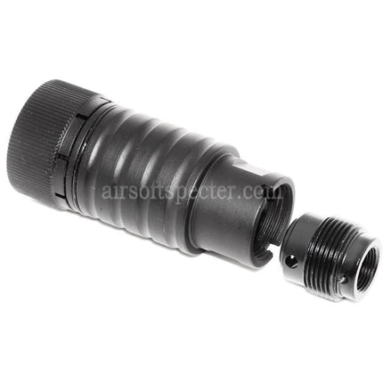 CYMA Adjustable Sound Amplifying Design AK74 Flash Hider For -14mm CCW Counter-Clockwise Thread Barrel Rifles Airsoft Black