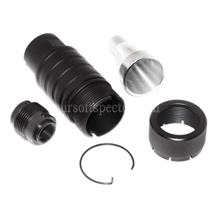 CYMA Adjustable Sound Amplifying Design AK74 Flash Hider For -14mm CCW Counter-Clockwise Thread Barrel Rifles Airsoft Black