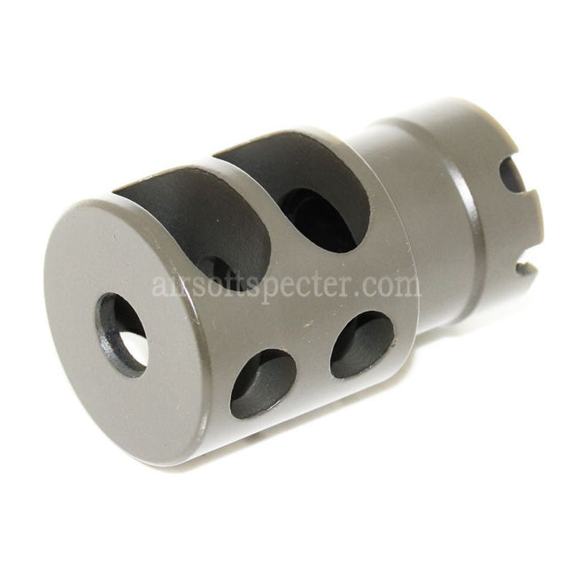 AIRSOFT SPECTER 55mm DTK-2 Style Muzzle Brake Flash Hider For -14mm CCW Counter-Clockwise Thread Barrel Rifles