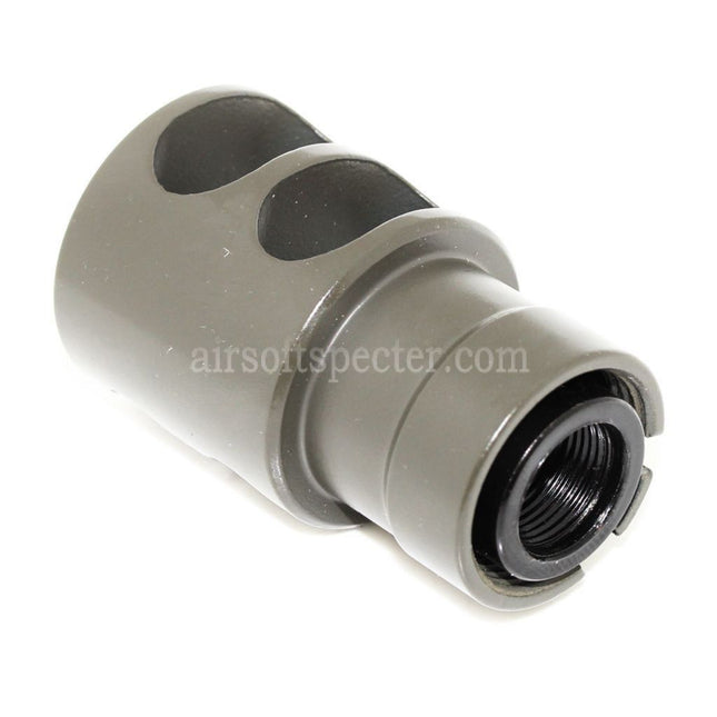 AIRSOFT SPECTER 55mm DTK-2 Style Muzzle Brake Flash Hider For -14mm CCW Counter-Clockwise Thread Barrel Rifles