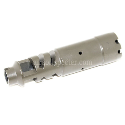 AIRSOFT SPECTER 105mm Shturm Style Muzzle Brake Flash Hider with Adaptor For -14mm CCW Counter-Clockwise Thread Barrel Rifles
