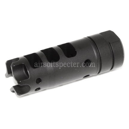 AIRSOFT SPECTER 64mm Dragon 556 AK Style Metal Muzzle Brake Flash Hider For -14mm CCW Counter-Clockwise Thread Barrel Rifles Black