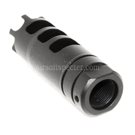 AIRSOFT SPECTER 64mm Dragon 556 AK Style Metal Muzzle Brake Flash Hider For -14mm CCW Counter-Clockwise Thread Barrel Rifles Black