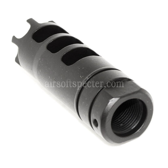 AIRSOFT SPECTER 64mm Dragon 556 AK Style Metal Muzzle Brake Flash Hider For -14mm CCW Counter-Clockwise Thread Barrel Rifles Black